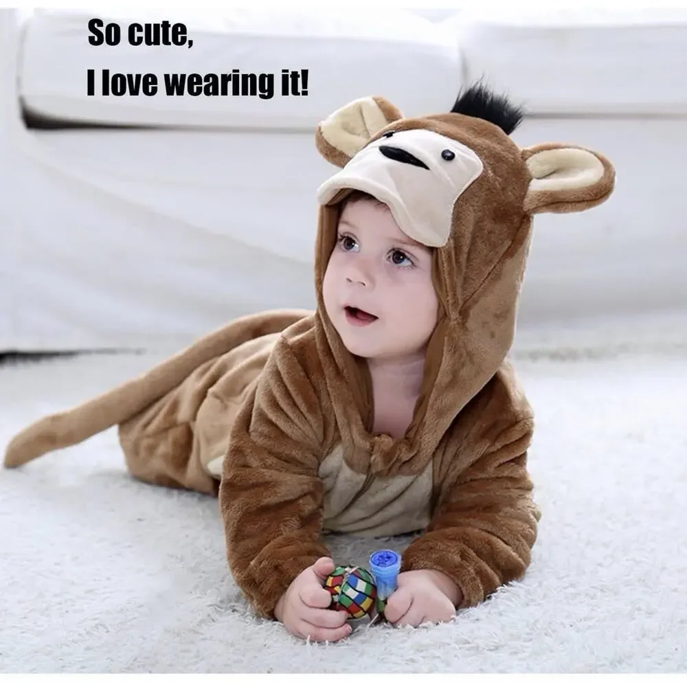 Baby Monkey One Piece Rompers Animal Jumpsuit Infant Clothes 0-3 Mon